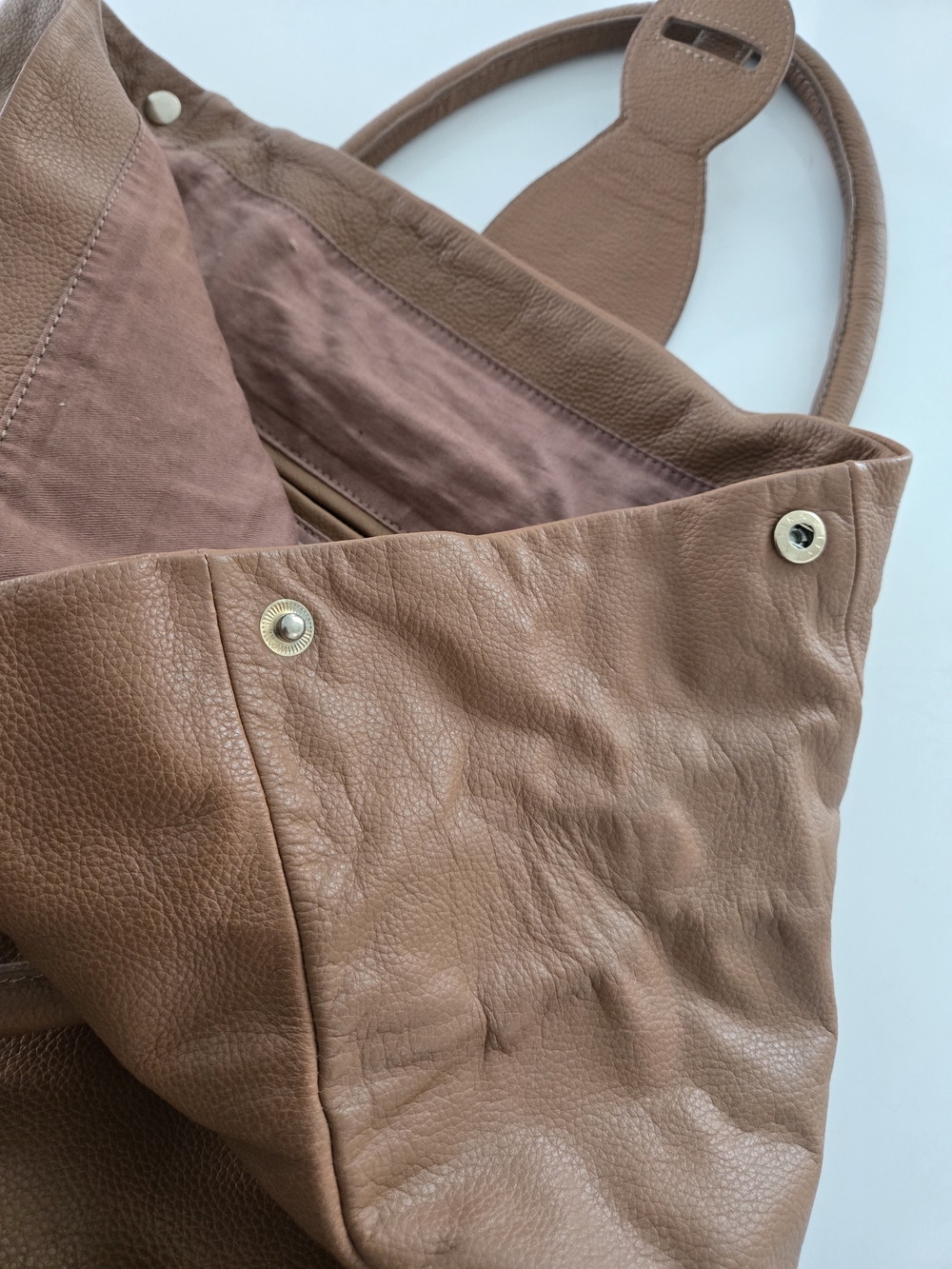 ZARA Woman Soft Brown Leather Tote Shoulder Bag - Ref 4163/304/105 - Picture 8 of 16